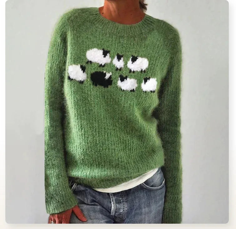 Belvenza | Maglione Elegante in Lana Grigia