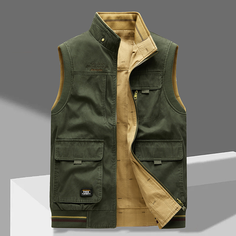 Belvenza | Gilet Utility Premium in Tessuto Nero