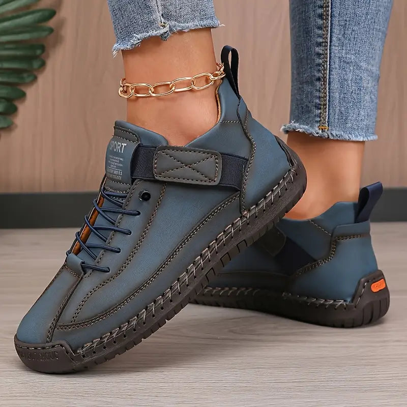 Belvenza | Sneakers di Supporto Comfort in Tessuto Grigio