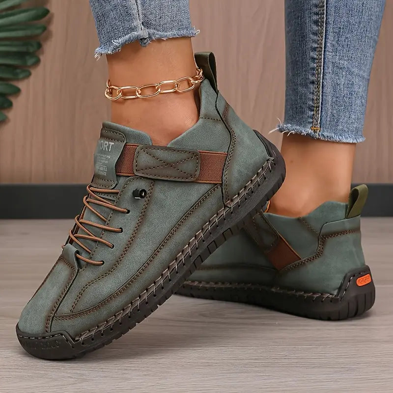 Belvenza | Sneakers di Supporto Comfort in Tessuto Grigio