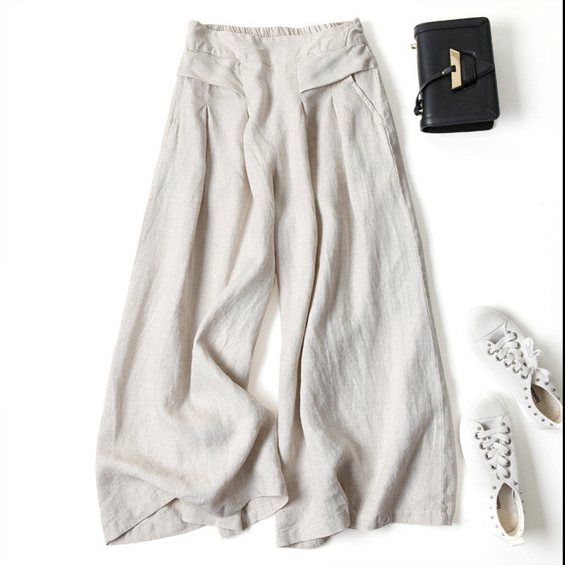 Belvenza | Pantaloni Audrey Eleganti in Tessuto Fluido