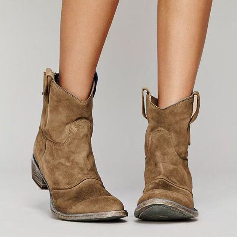 Belvenza | Stivaletti Eleganti in Suede Marrone