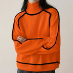 Belvenza | Maglione a Collo Alto in Cashmere Beige