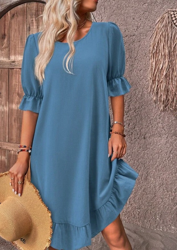 Belvenza | Abito Elegante con Maniche a Metà