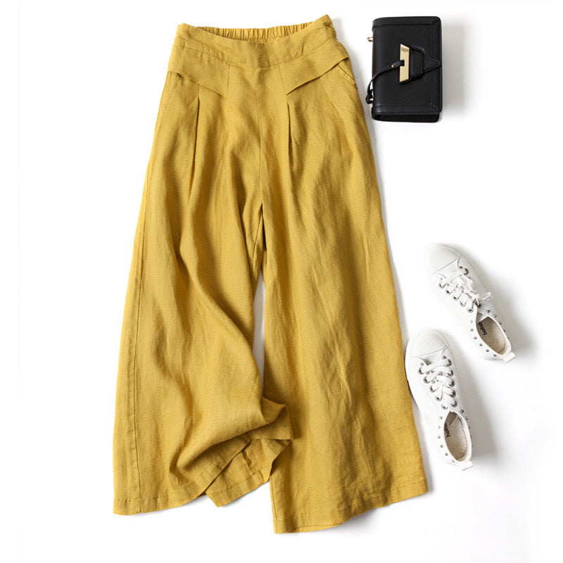Belvenza | Pantaloni Audrey Eleganti in Tessuto Fluido