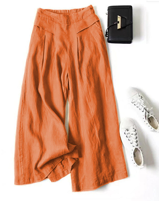 Belvenza | Pantaloni Audrey Eleganti in Tessuto Fluido