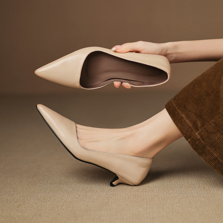 Belvenza | Décolleté Kitten Heel in Pelle Sintetica