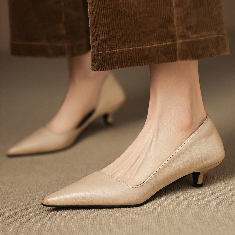 Belvenza | Décolleté Kitten Heel in Pelle Sintetica