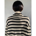 Belvenza | Maglione a Collo Alto in Cashmere Grigio