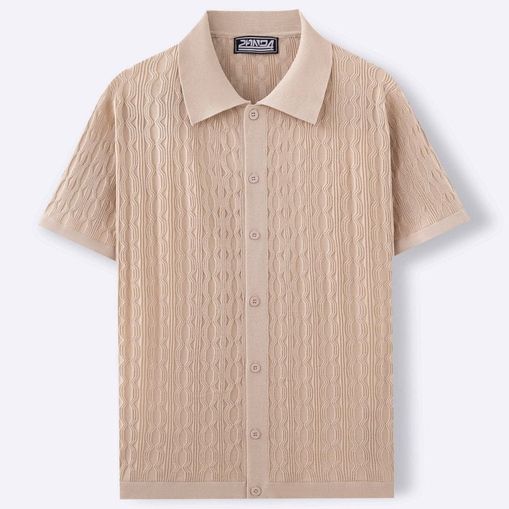 Belvenza | Camicia a Maniche Corte in Maglia Blu