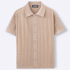 Belvenza | Camicia a Maniche Corte in Maglia Blu