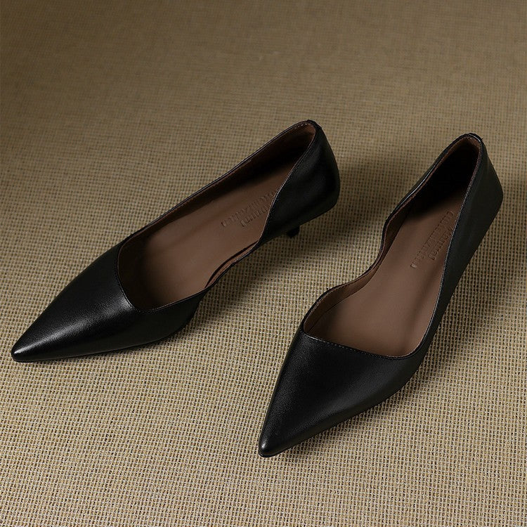 Belvenza | Décolleté Kitten Heel in Pelle Sintetica