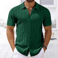 Belvenza | Camicia a Maniche Corte in Maglia Blu