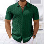 Belvenza | Camicia a Maniche Corte in Maglia Blu