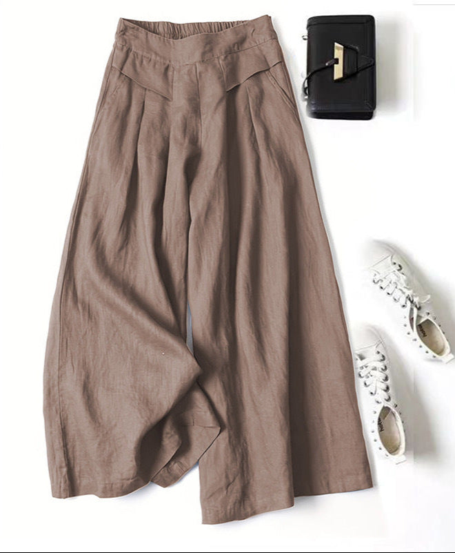 Belvenza | Pantaloni Audrey Eleganti in Tessuto Fluido