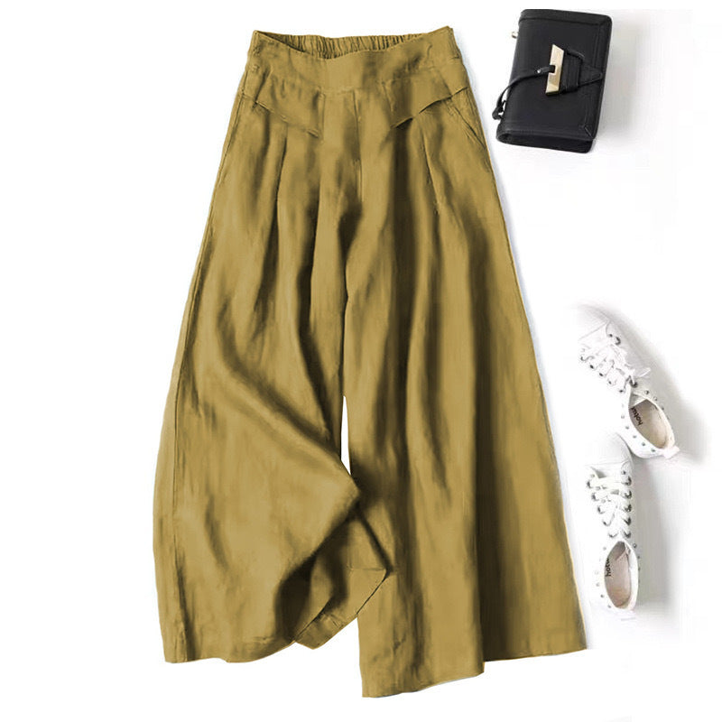 Belvenza | Pantaloni Audrey Eleganti in Tessuto Fluido