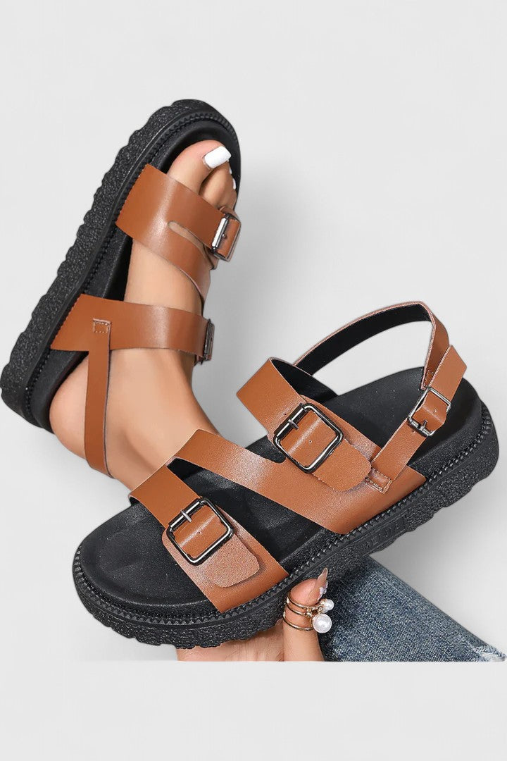 Belvenza | Sandali Comodi Beige Alenyta