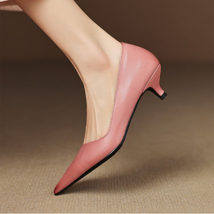 Belvenza | Décolleté Kitten Heel in Pelle Sintetica