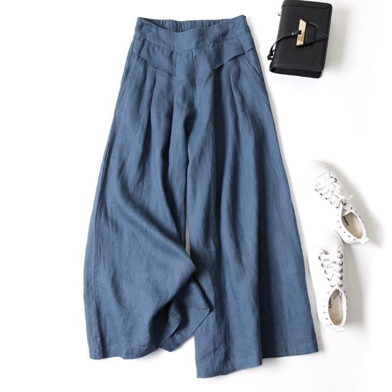 Belvenza | Pantaloni Audrey Eleganti in Tessuto Fluido