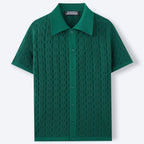 Belvenza | Camicia a Maniche Corte in Maglia Blu