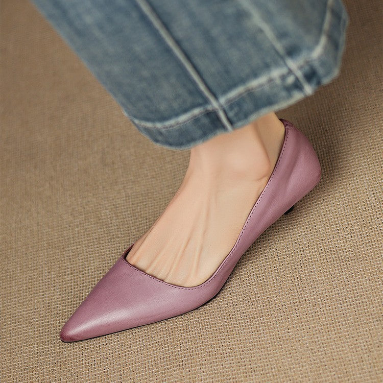 Belvenza | Décolleté Kitten Heel in Pelle Sintetica