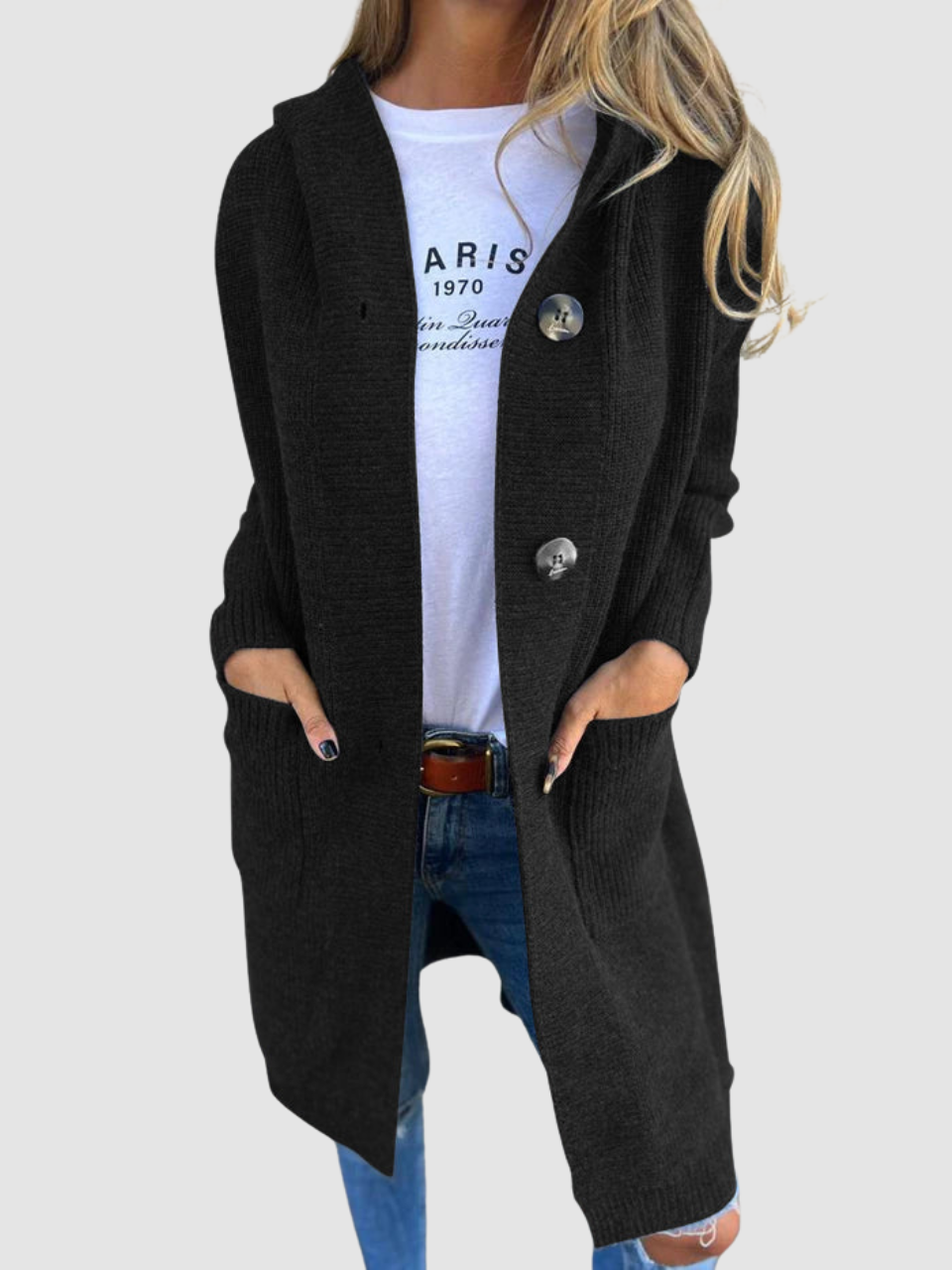 Belvenza | Cardigan in Maglia Confortevole Color Neutro