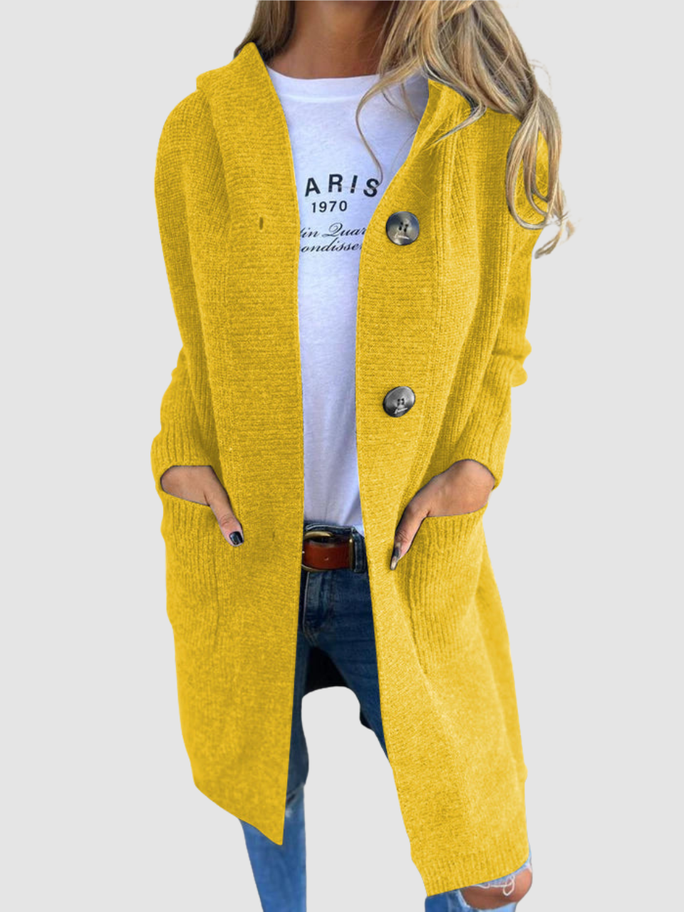 Belvenza | Cardigan in Maglia Confortevole Color Neutro