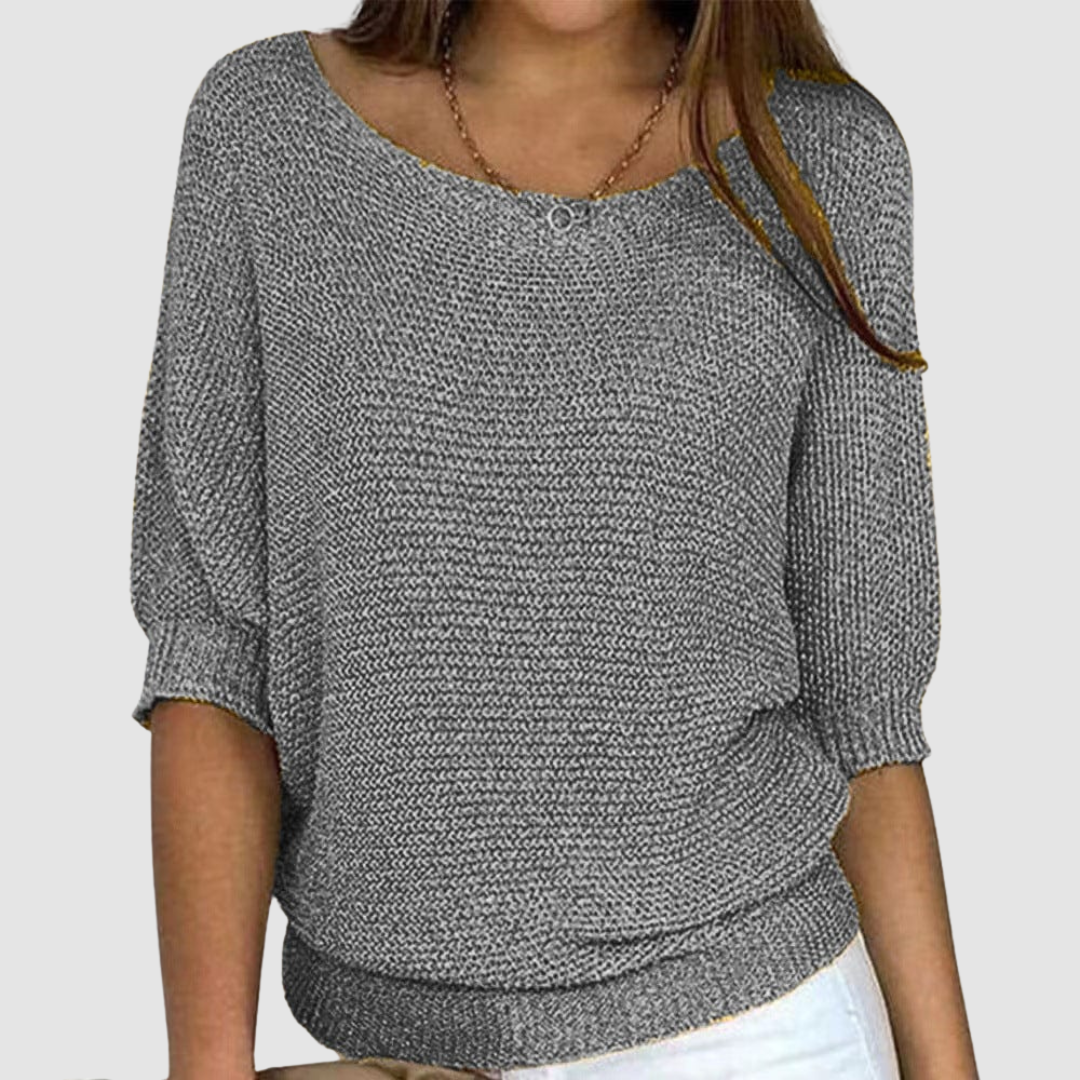 Belvenza | Maglione Elegante in Cashmere Grigio