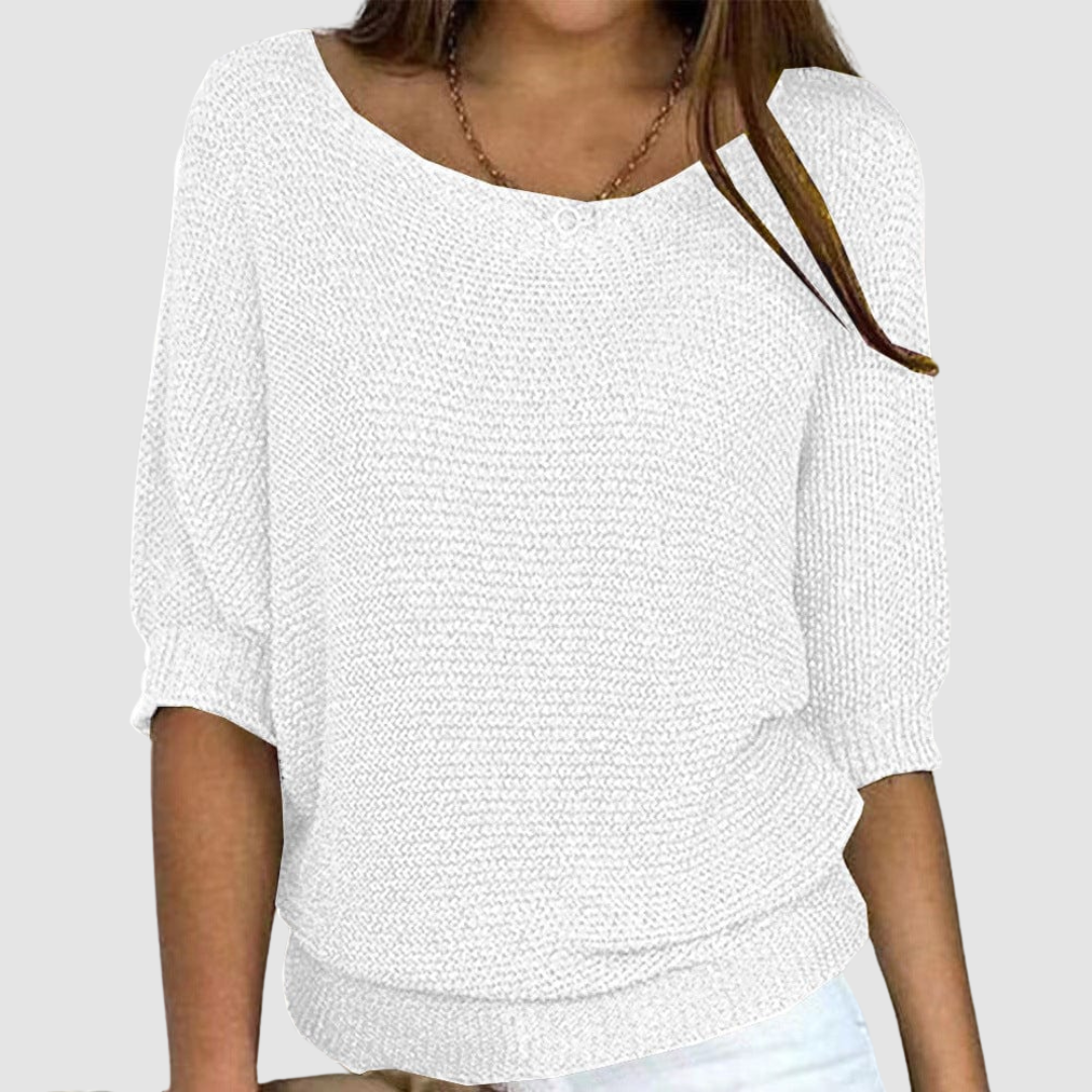 Belvenza | Maglione Elegante in Cashmere Grigio