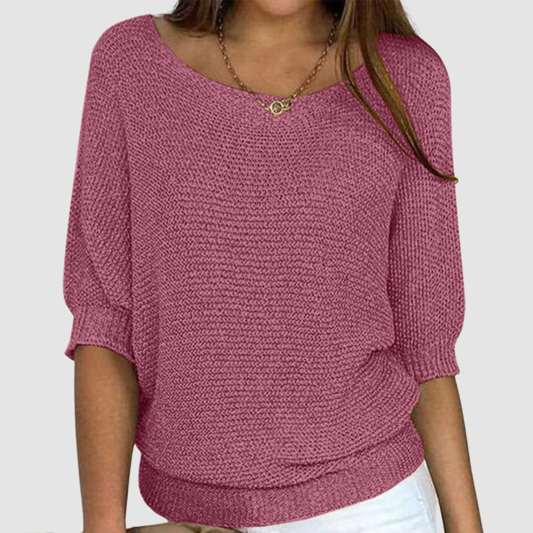 Belvenza | Maglione Elegante in Cashmere Grigio