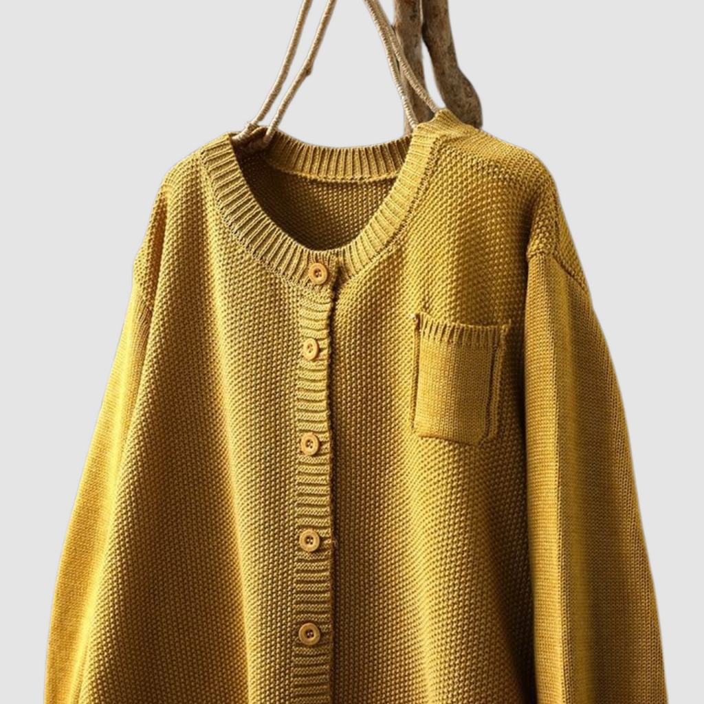 Belvenza | Cardigan Accogliente in Maglia Grigia
