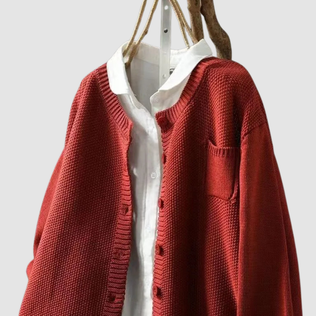 Belvenza | Cardigan Accogliente in Maglia Grigia