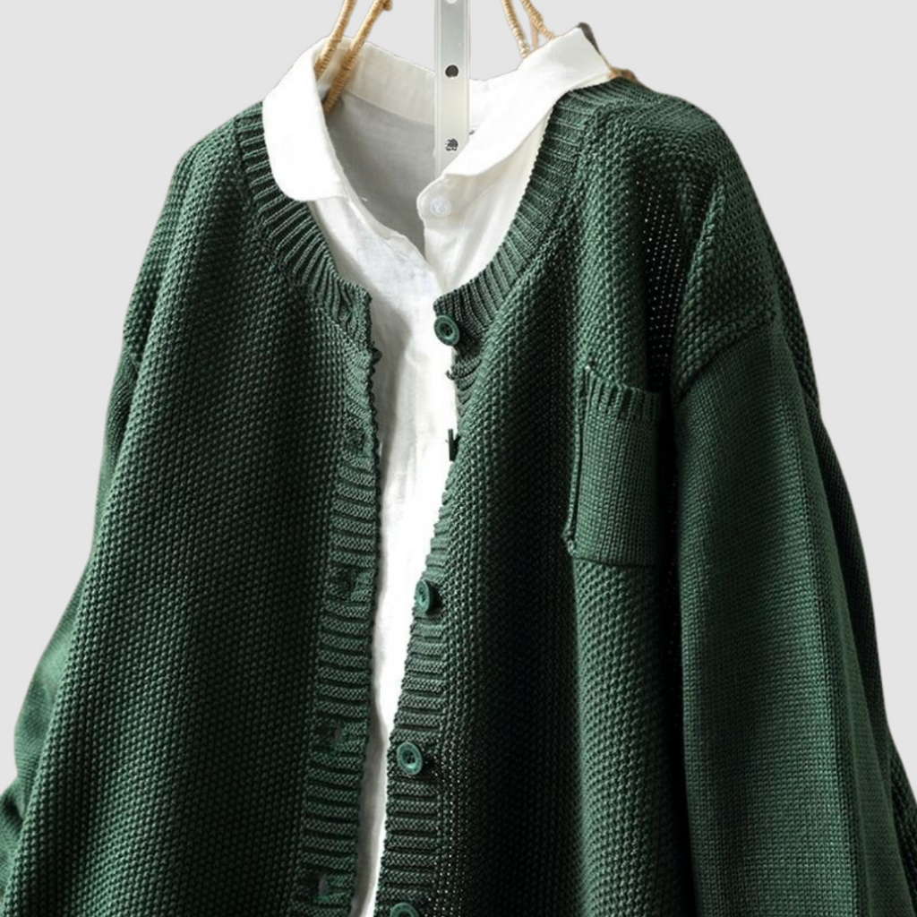 Belvenza | Cardigan Accogliente in Maglia Grigia