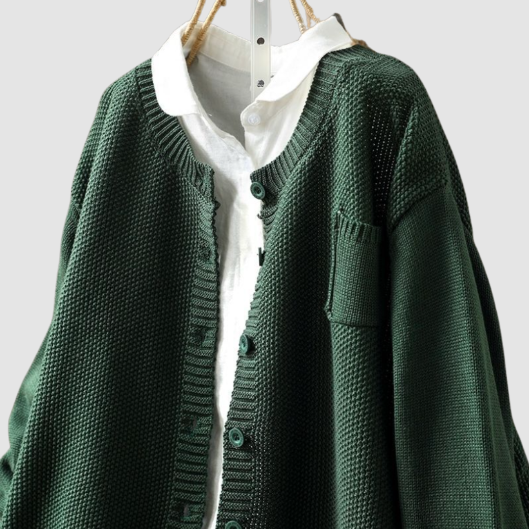 Belvenza | Cardigan Accogliente in Maglia Grigia