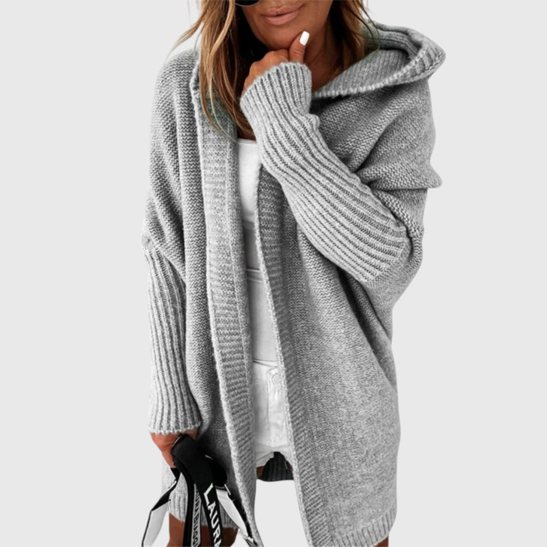 Belvenza | Cardigan con Cappuccio Confortevole in Grigio