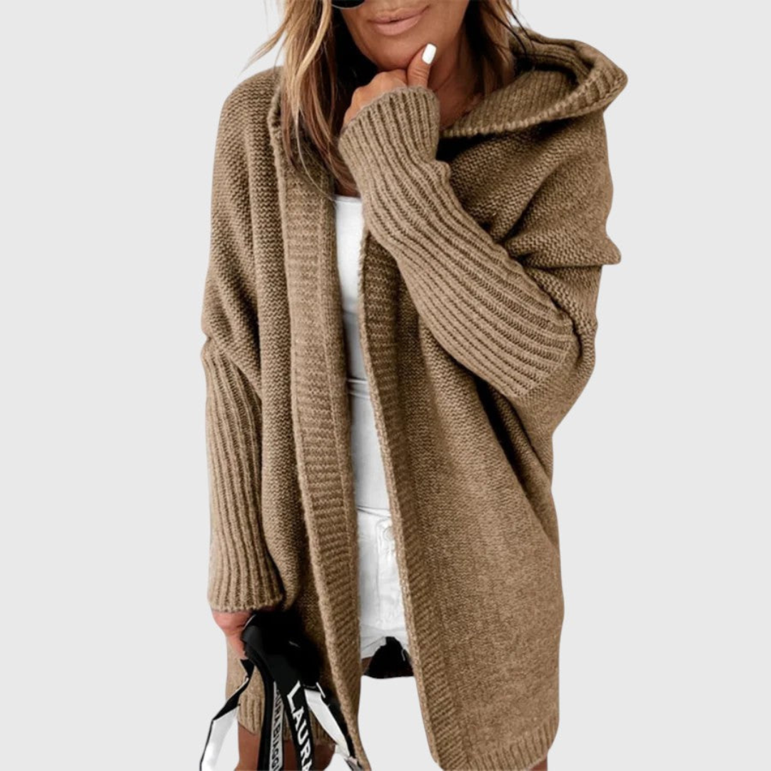 Belvenza | Cardigan con Cappuccio Confortevole in Grigio
