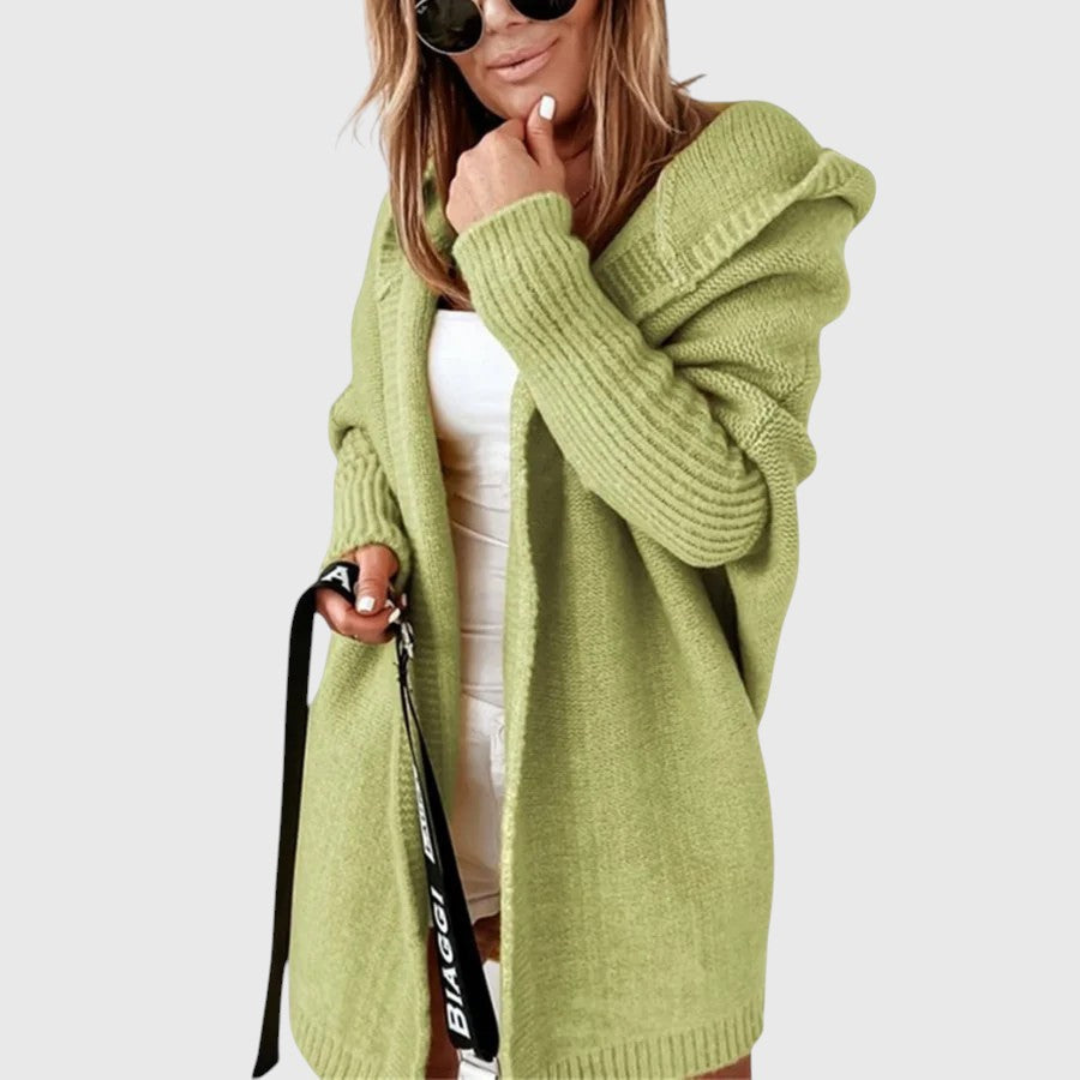 Belvenza | Cardigan con Cappuccio Confortevole in Grigio