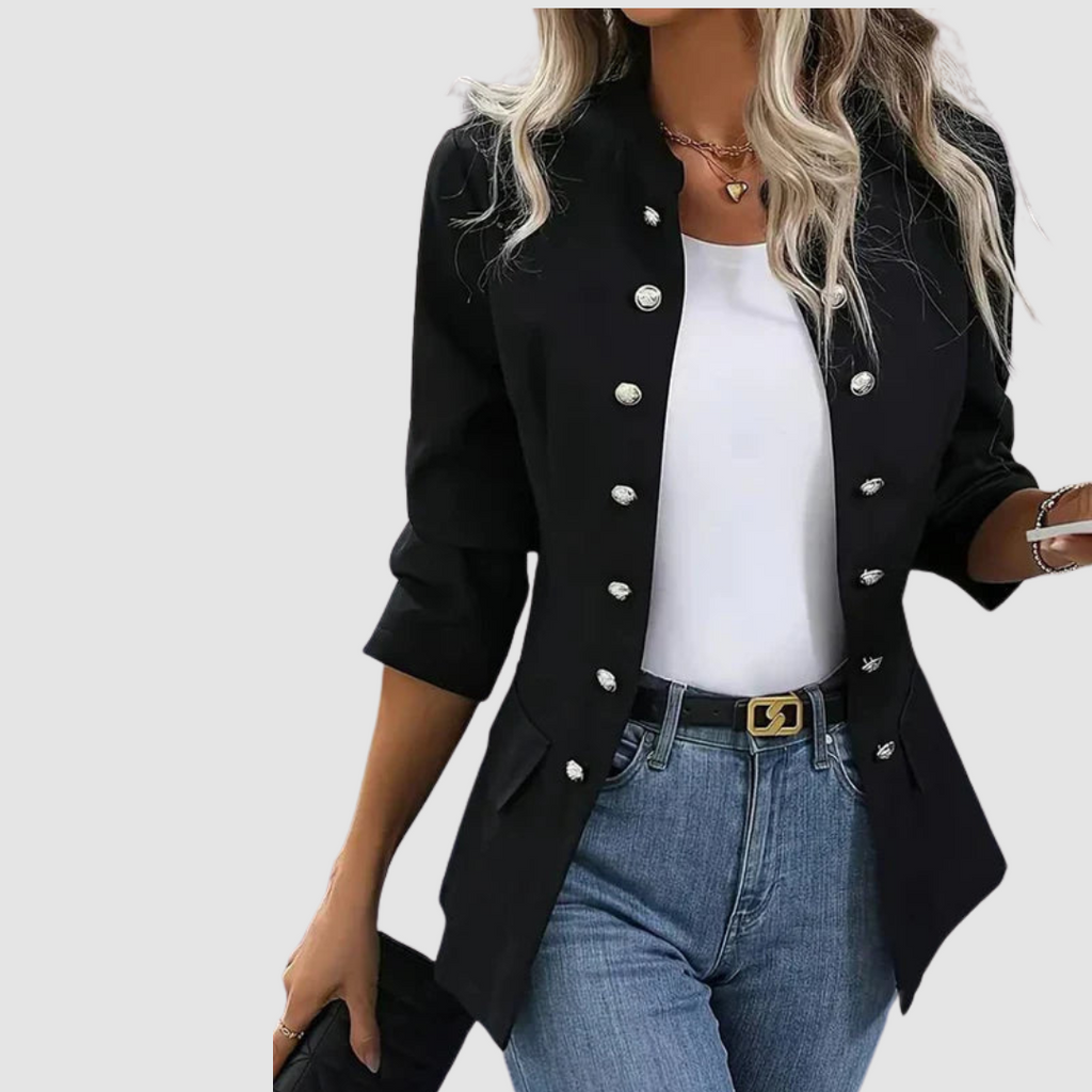Belvenza | Blazer Elegante in Tessuto Nero