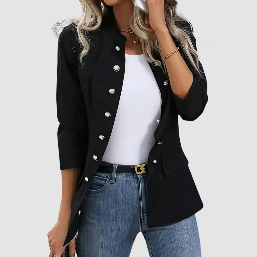 Belvenza | Blazer Elegante in Tessuto Nero