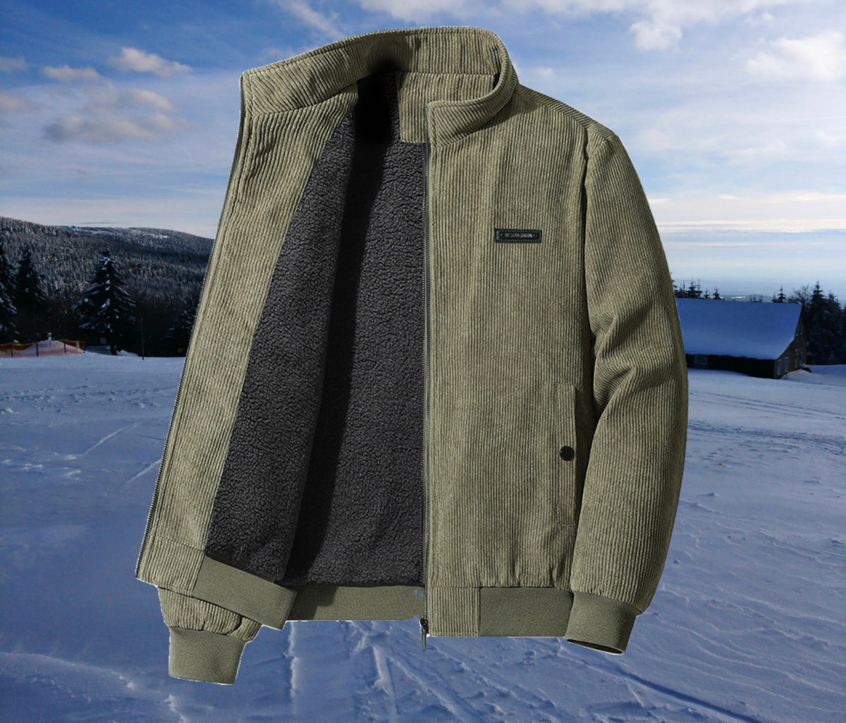 Belvenza | Giacca in Corduroy Verde per Uomo