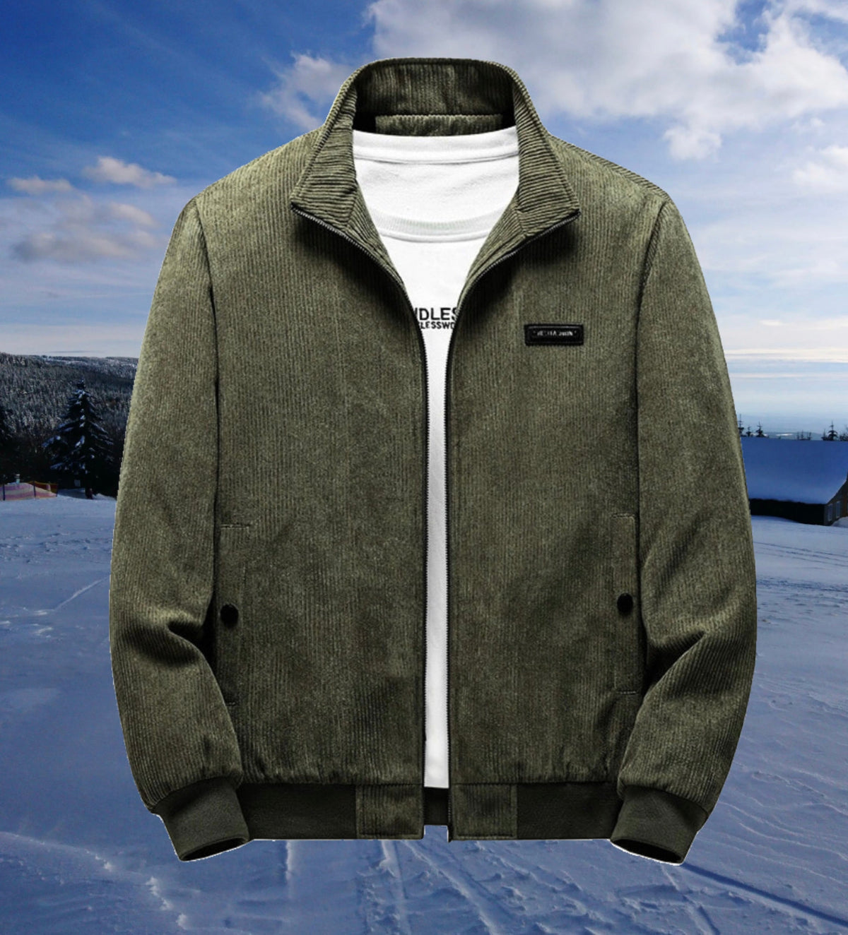 Belvenza | Giacca in Corduroy Verde per Uomo