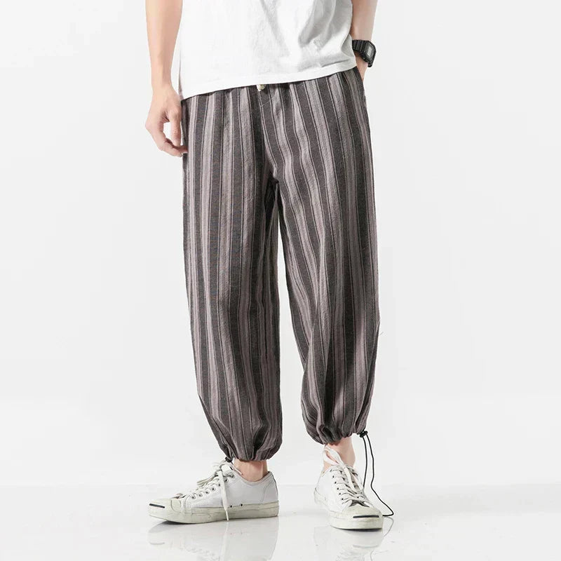 Belvenza | Pantaloni a Sigaretta in Tessuto Elegante