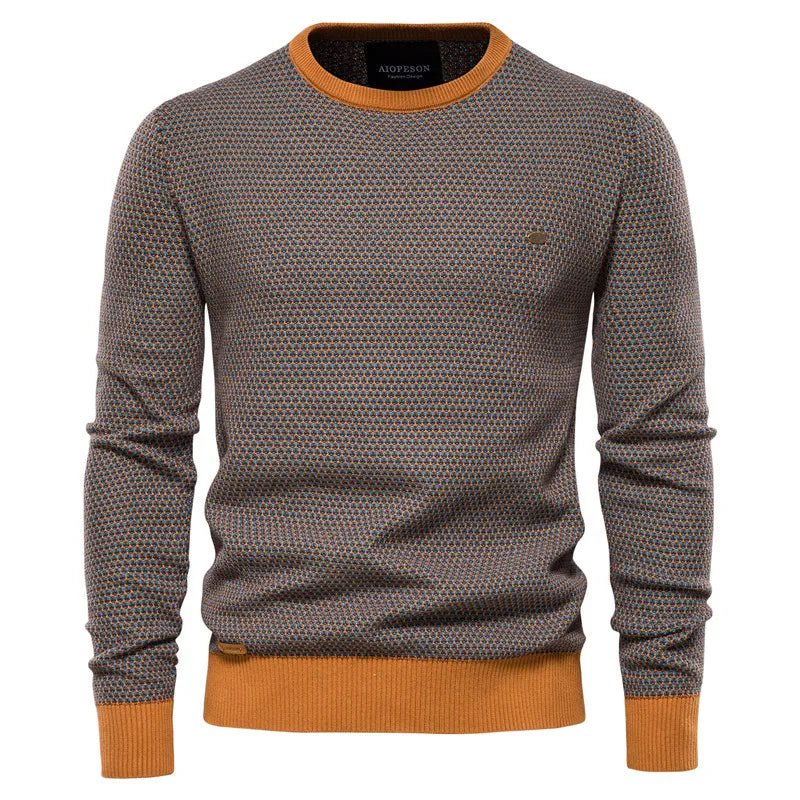 Belvenza | Maglione da Uomo in Cotone con Motivo a Rombi