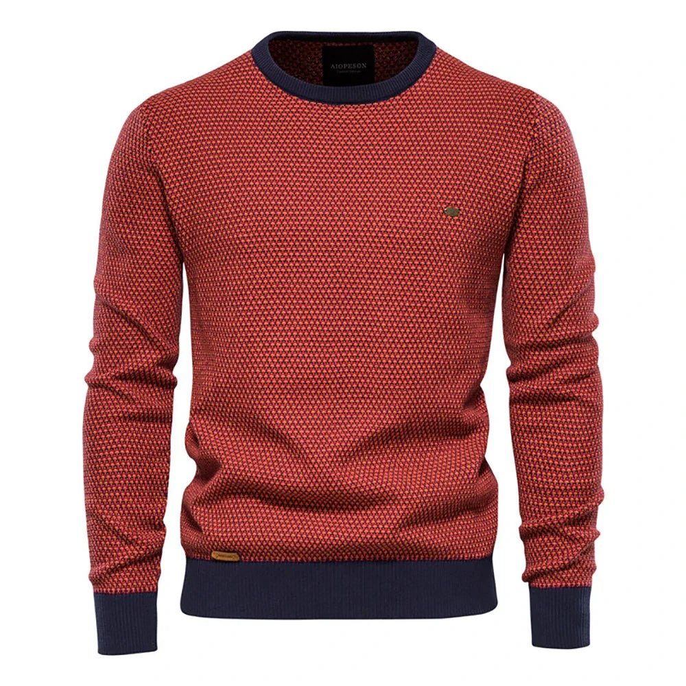Belvenza | Maglione da Uomo in Cotone con Motivo a Rombi