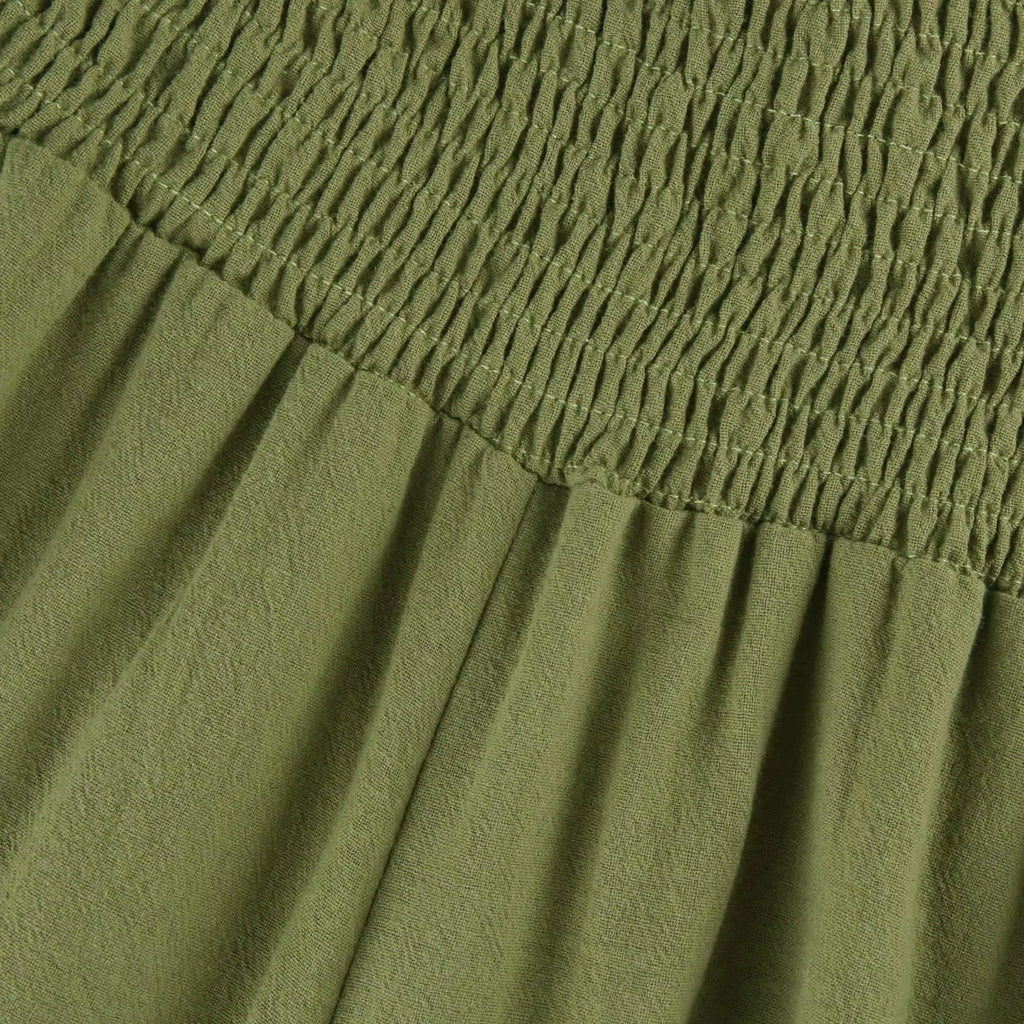 Belvenza | Pantaloni Leggeri in Cotone e Lino Beige