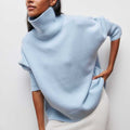 Belvenza | Maglione con Collo Alto in Grigio