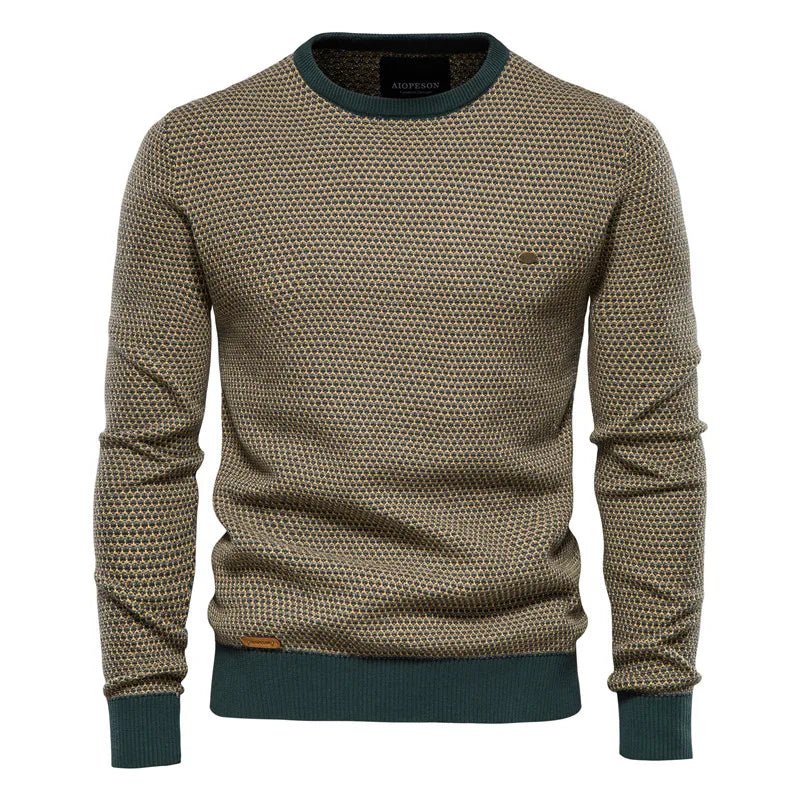 Belvenza | Maglione da Uomo in Cotone con Motivo a Rombi