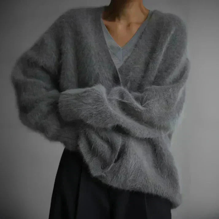 Belvenza | Pullover Elegante in Maglia Grigia