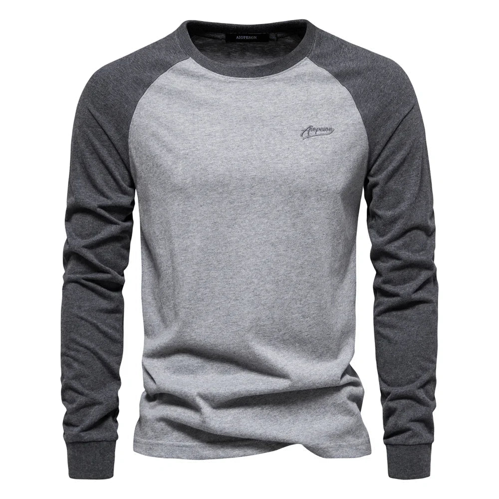 Belvenza | Maglietta a Maniche Lunghe Raglan in Cotone Bianco