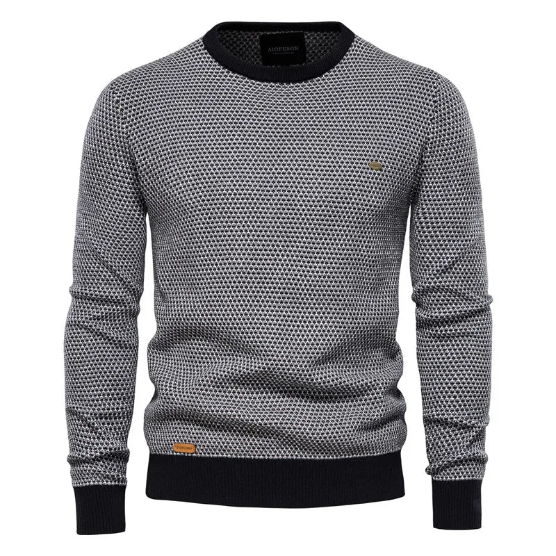 Belvenza | Maglione da Uomo in Cotone con Motivo a Rombi